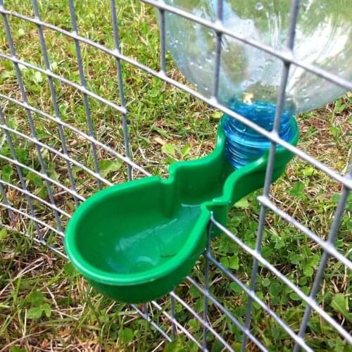 Pop Water Bottle Fountain Drinker With Spring Hen Quail Chicken Pigeons Bird