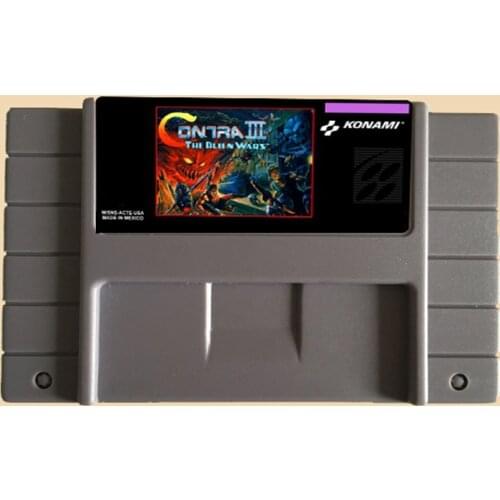 Contra III The Alien Wars 16 Bit 46 Pin Game Card