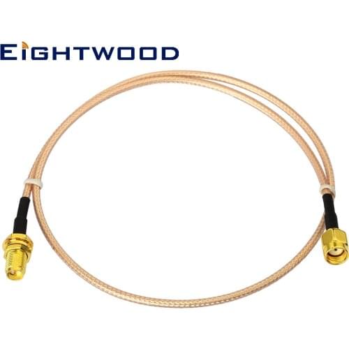 Eightwood 2.4GHz Bluetooth/Wi-Fi Antenna Extension Cable/lead Wireless RP-SMA Male to Female Connector Pigtail RG316 Cable 60cm