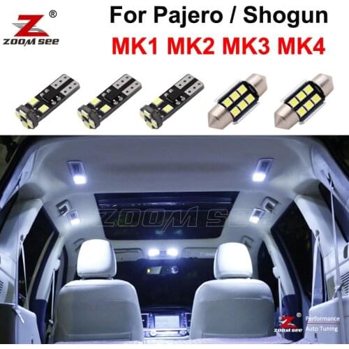 Top quality White LED interior Dome + license plate light bulb kit For Mitsubishi Pajero Montero Shogun and Sport (1990-2020)