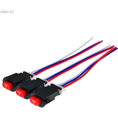 W/3 Wires Lock Warning Flasher Emergency Signal Motorcycle Hazard Light Switch Double