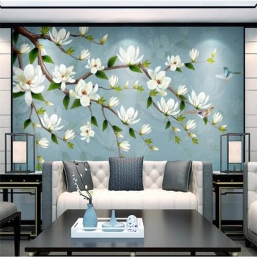 Wellyu European retro hand-painted flowers, flowers and rich background decorative painting custom large mural wallpaper