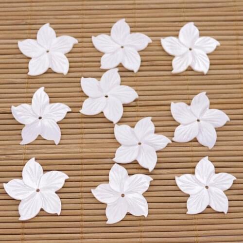 10PCS 28mm Shell Natural White Mother of Pearl Jewelry Making DIY