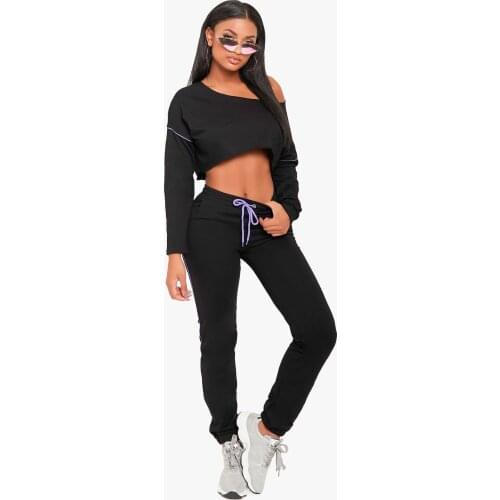 2019 Time-limited Full Moletom Feminino Unicorn Womens New Suit Loose Sweatershirt Elastic Waist Pants Casual 2 Piece Woman