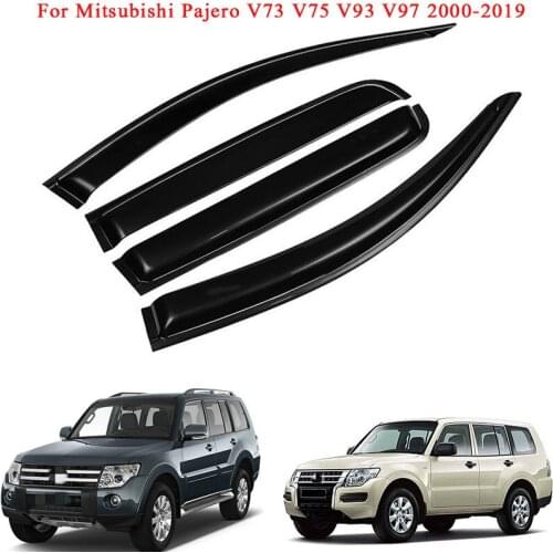 4pcs Side Window Deflector Vent Rain Shade Raincoat Shelter Guard Window Visor For Mitsubishi Pajero V73 V75 V93 V97 2006-2019