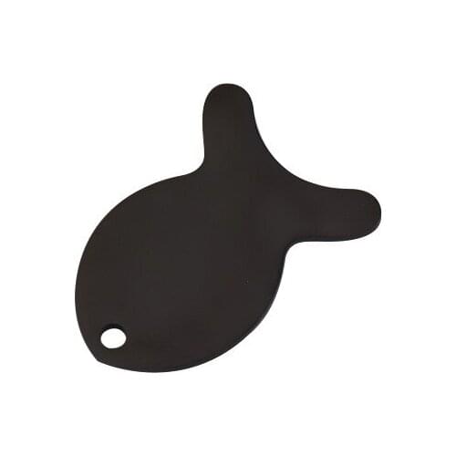 50pc 19*25mm Mirror Finish Stainless steel Black Color Big Fish Charm For Necklace DIY Women Handmade Jewelry Making