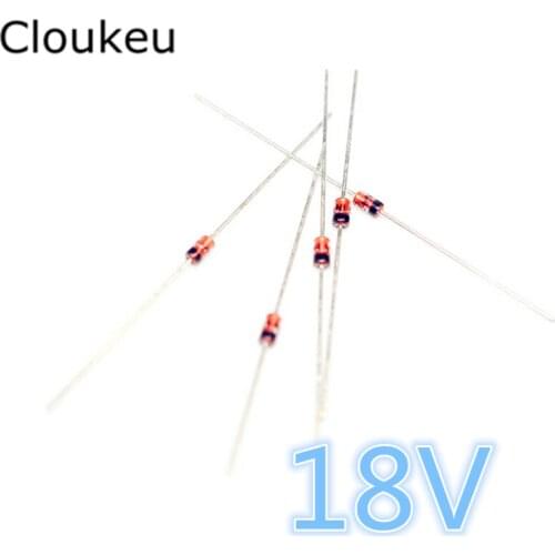 50pcs BZX55C18 18V 0.5W 1/2W DO-35