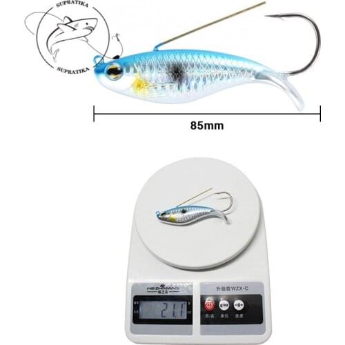 6Color 3D Eyes Bionic Bait 21.1g/8.5cm With Single Hook Plastic Hard Bait Depth Diving 0.5-4M Wobblers Sea Fishing Lure