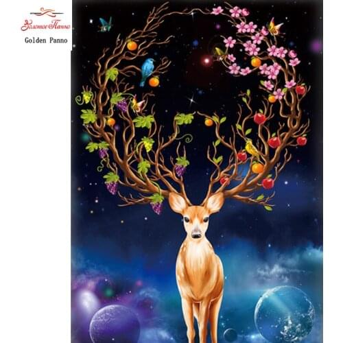 5D DIY Diamond Painting Deer Landscape Full Drill Rhinestone Cross stitch kits Diamond Embroidery Crafts Christmas Gift
