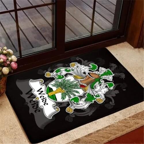 Anime Custom Doormat Germany Family Crest Decor Printing Carpet Soft Flannel Non Dust and Grime Doormat for Bedroom Porch