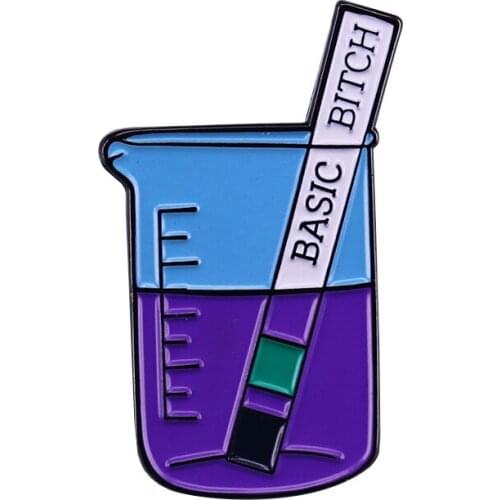 Basic bitch soft enamel pin science jokes jewelry pride accessories