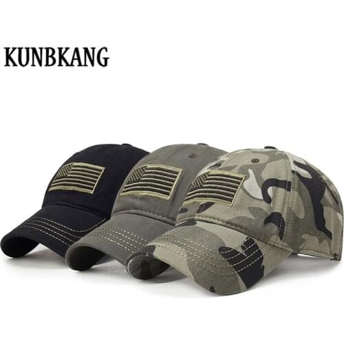 3Pcs/lot Embroidery USA Flag Camouflage Baseball Cap For Men Cotton Snapback Hat Bone Army Caps Trucker Gorras For VIP Customer