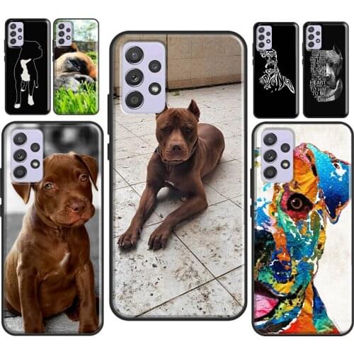 Cute Pit Bull Dog Pitbull For Samsung Galaxy A51 A71 A41 A31 A21S A20e A50 A70 A12 A32 A42 A52 A72 M31S Phone Case