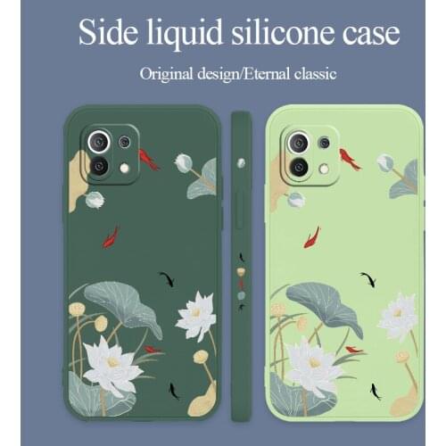 Lotus Case For Xiaomi Mi 11 lite Ultra 11i 10T 9T Pro Lite Phone Cover For Xiaomi Mi 10 10S 9 8 lite Pro Poco F2 X2 F3 Pro Case