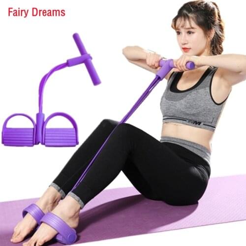 Elastic Bands For Fitness Equipment 4 Resistanc Elastic Pull Ropes Exerciser Rower Belly Resistance Band Home Gym Sport Training