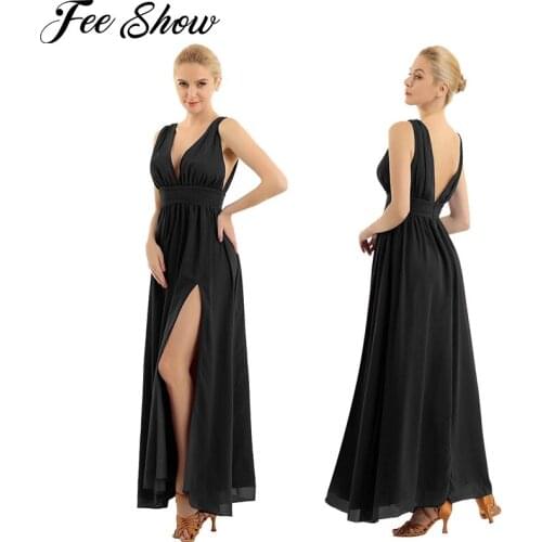 Летние платья с разрезом FEESHOW China At AliExpress