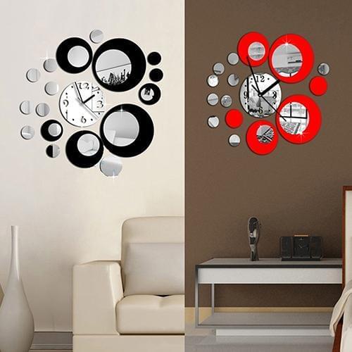 HOT SALE! Acrylic Clock Design Mirror Effect Mural Wall Sticker Fashion Home Decor Craft Drop Shipping