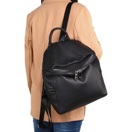 Cowhide Leather Backpack Women 2021 Casual Nature Real Leather BackPack Bag Luxury Band Lady Travel Backpack Girl School Bag