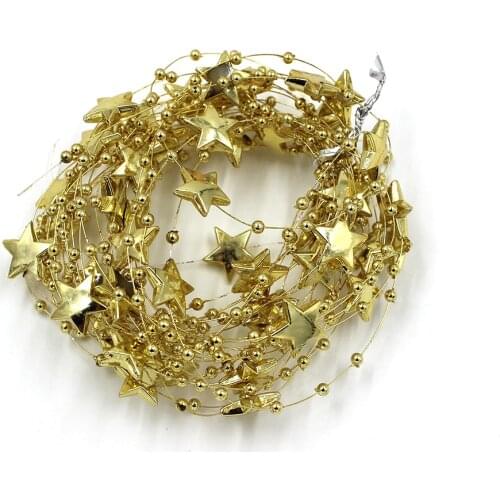 60 meters Fishing Line Artificial Pearls Star Beads Chain Garland DIY Wedding Party Decoration