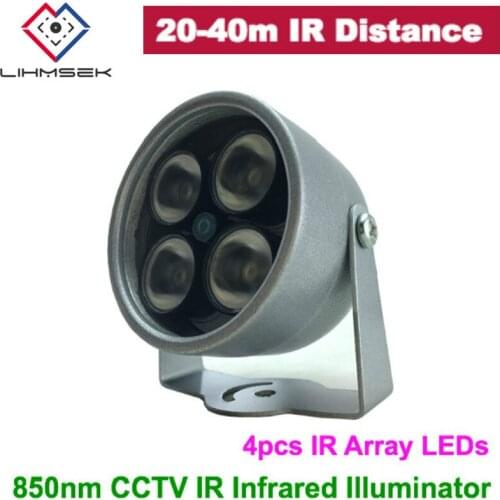 Lihmsek LM Security Mini type CCTV 4pcs IR ArrayLED Illuminator Light 850nm CCTV Security Camera IR Infrared Night Vision Lamp