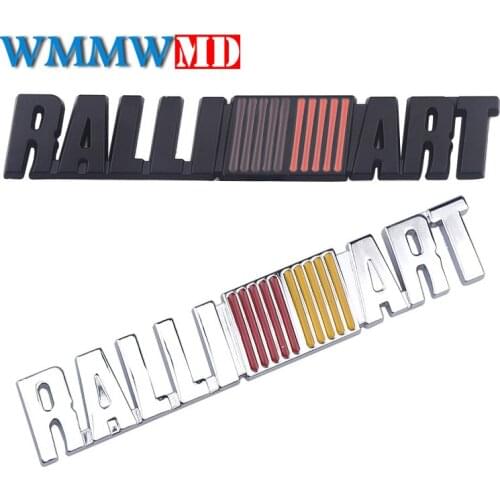 3D Metal Sticker Ralliart Emblem Auto Rear Trunk Badge Decal For Mitsubishi Lancer 9 10 Outlander 3 Asx Pajero L200 Car Styling