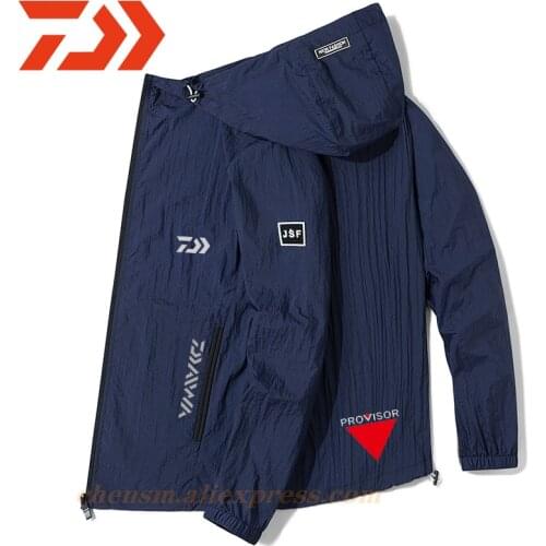 Unisex 2021 New Daiwa Fishing Clothing Thin Sun Protection Outdoor Casual Fishing Skin Jacket Hooded Breathable Fishing Shirt