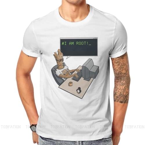 Linux Operating System Tux Penguin Mens TShirt Admins of the Galaxy Fashion T Shirt Graphic Streetwear Hipster