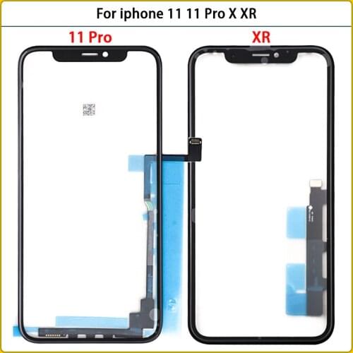 Original New For iphone X XR Touch Screen Digitizer Panel Sensor LCD Outer Front Glass Panel Lens Replace For iphone 11 11 Pro