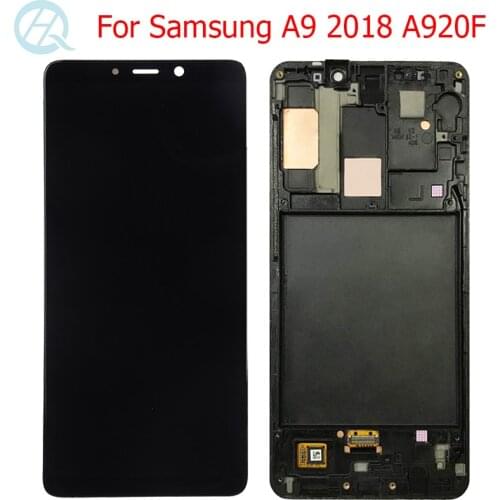 Original A920F LCD For Samsung Galaxy A9 2018 Display With Frame 6.3" For Samsung A9S A9 Star SM-A920F/DS LCD Touch Screen Parts