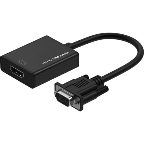 VGA Male To HDMI-compatible Female Converter Adapter Cable with Audio Output 1080P VGA HD Adapter for PC Laptop HDTV Projector