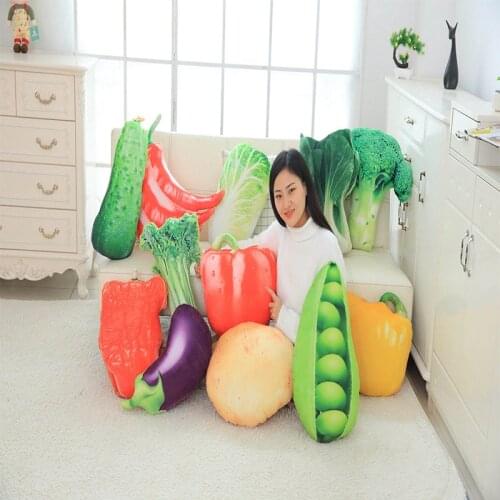 40-60CM Simulation Vegetable Pillow Cushion Vegetable Plush Dolls Potato Broccoli Cabbage Pea Pepper Plush Toy Creative H