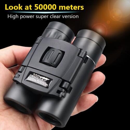 Mini Portable Zoom HD 50000M Telescope Binoculars Powerful 200x25 Folding Long Range Low Light Night Vision Professional