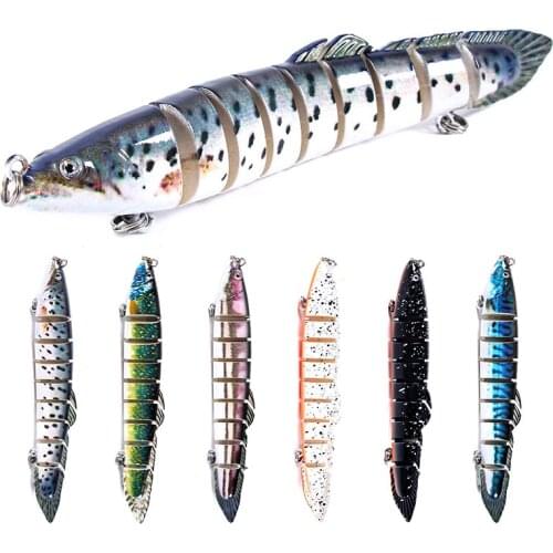 13cm 21.4g Sinking Wobblers 9 Segments Fishing Lures Multi Jointed loach Swimbait Hard Bait Fishing Tackle Bass Pike Carp Isca