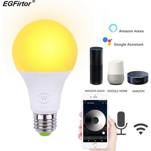 Wifi Remote Control Smart Bulb 6.5W RGB Magic Smart Home Automation Wireless Light Bulbs Lights Compatible with Alexa Google