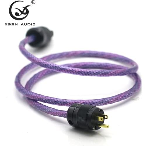 XSSH audio Hi-End FREY2 5 core 16AWG 20A US IEC AC Power Cord Cable Wire for HiFi DVD AMP Amplifier CD Player