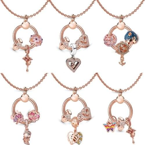 2021 Hot Selling O-shaped Men Women Necklaces Rose Gold Snake Bone Chain DIY Jewelry Brand Necklace Gifts Direct Delivery