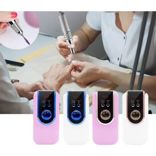 Nail Drill Machine 30000RPM Manicure Equipment Apparatus For Nail Art Pedicure Kit Electric Nail File Cutter With Polish Head