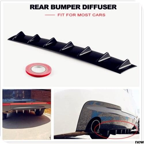 Car Rear Bumper Lip Diffuser Fin ABS air shark for Mercedes Benz W203 W210 W211 W204 A C E S CLS CLK CLA GLK ML SLK Smart