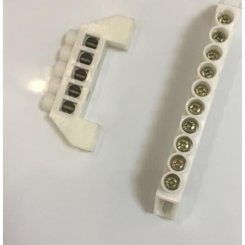 White 5P 7P 10P 12P 5 7 10 12 Position Hole Gound Neutral Wire Row Brass Connector Busbar Bar Strip Bridge Screw Terminal Block