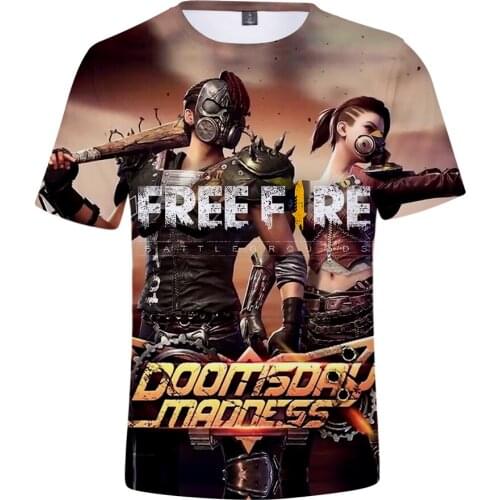 Free Fire Shooting Game 3D T-shirt Men Women Kids Summer Tshirt Fashion Harajuku Tee Shirt Boys/Girls Casual Tshirts Clothes