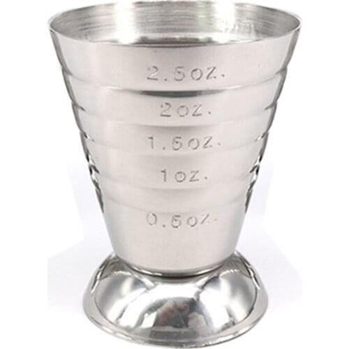 Large 75ml Metal Measure Cup Drink Tool Shot Ounce Jigger Bar Mixed Cocktail Beaker