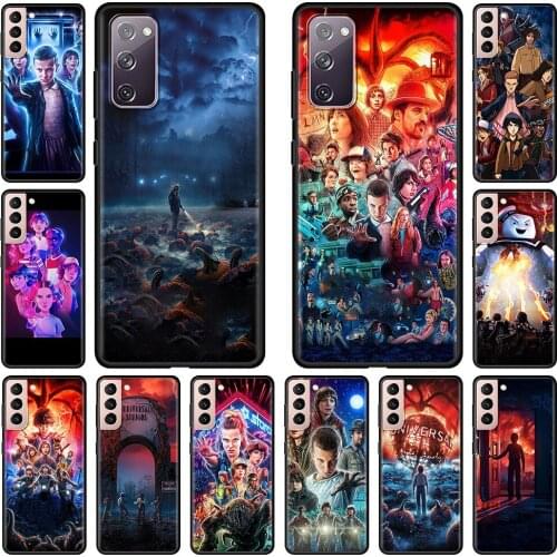 Ciciber Stranger Things Phone Case for Samsung Galaxy Note 20 Ultra 10 Lite 5G 9 8 S21 Plus TPU Black Cover Shell Coque Capa