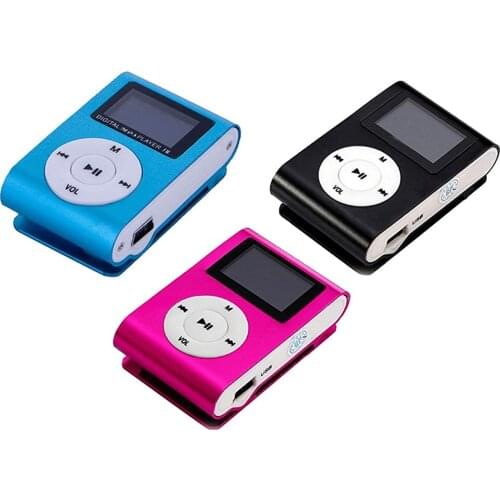 Metal Clip Digital Mini MP3 Player With 1.8 Inch LCD Screen Support TF Card USB 2.0 With 3.5mm Headphone Ja ck
