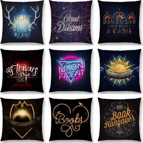 Hot Sale Decorative Letters Saying Warm Words Meaningful Proverb Heart Love Books Dream Game Sun Neon Cushion Sofa Throw Pillow