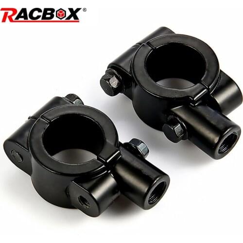 2pcs 22mm 10mm / 8mm Motorcycle Mirror Mount 7 / 8 Inch Clamp Rear View Mirror Holder