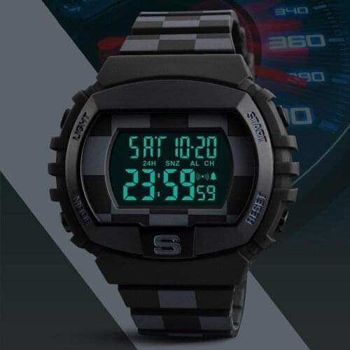 Kids Waterproof Electronic Watch Recording Steps Luminescent Wrist Watch with PU Strap for Children Toddler LXH