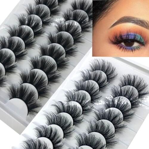 HBZGTLAD New 8 pairs natural false eyelashes fake lashes long makeup 3d mink lashes eyelash extension mink eyelashes for beauty