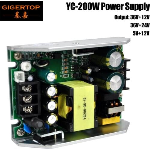 TIPTOP YC-COB200-2S 200W COB Par Light Power Supply 36V+12V/24V+12V Voltage Output/Led Audience Light/Matrix Bar Light 110V-220V