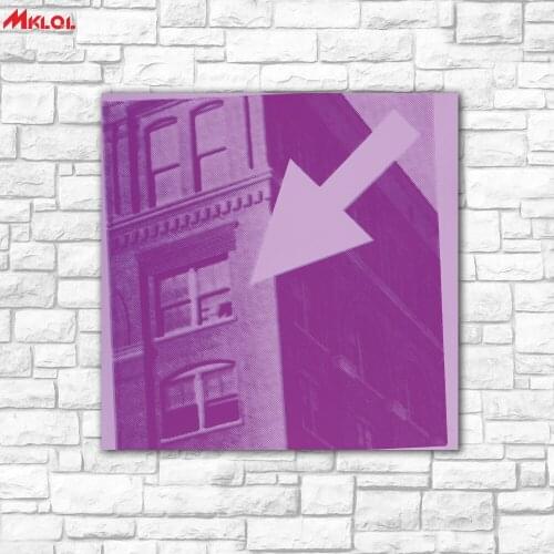 Art House in Violet Oil Painting Wall Art Picture Paiting Canvas Paints Home Decor Abstract Print Painting Modern Wall Decor