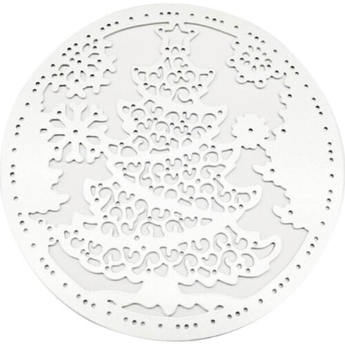 Snow Scene Metal Cutting Die Christmas Tree Snowflake Embossing Script Die Stencils Christmas Party Card Making Supplies